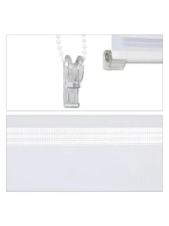 Doppelrollo Klemmfix in Weiß - (B)56 x (H)156 cm