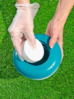 Dosierschwimmer in Weiß/ Grün