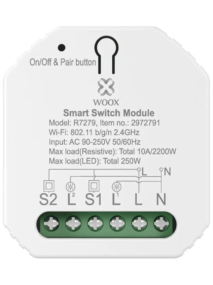 Drahtloses Schaltermodul "WOOX R7279" in Weiß
