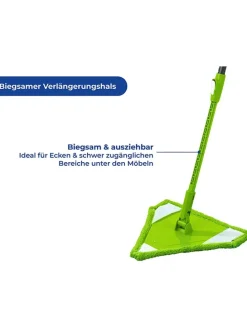 Dreiecksmopp in Grün - (B)31 x (H)160 x (T)27 cm