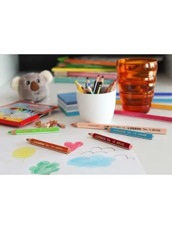 Dreikant-Buntstifte "STABILO Trio dick kurz" - 12 Stück