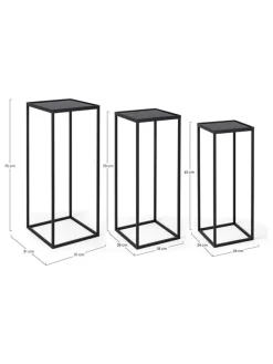 Dreisatztisch ''Nucleos'' in Schwarz