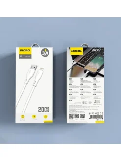 Dudao USB/Lightning Kabel 3A 2m – Weiß