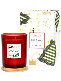 Duftkerze "Dresden" in Rot - 180 g