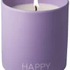 Duftkerze ''Happy'' in Lila - 260 g