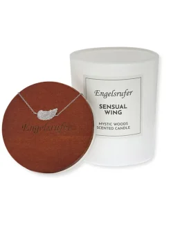 Duftkerze "Sensual" mit Armkette "Flügel"