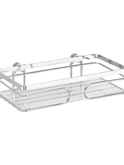 Duschablage in Silber - (B)24 x (H)6,5 x (T)13 cm