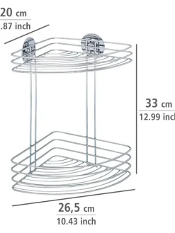 Duschablage in Silber - (B)26,5 x (H)33 x (T)20 cm