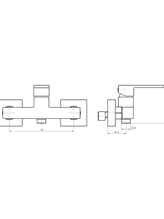 Duscharmatur "Tokyo II" in Chrom