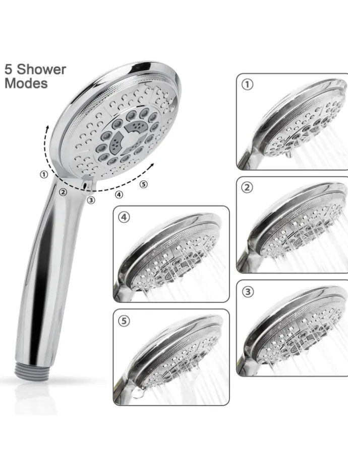 Duschkopf Handbrause in Silber