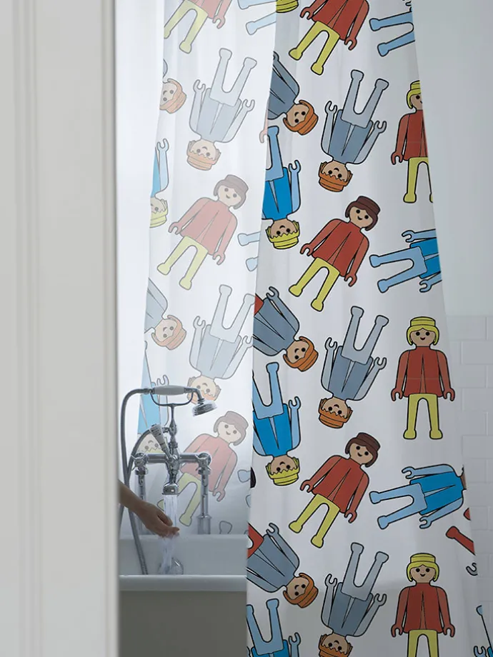 Duschvorhang "Everywhere" in Weiß/ Bunt - (L)177 x (B)177 cm