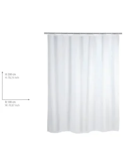 Duschvorhang in Weiß - (L)200 x (B)180 cm