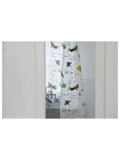 Duschvorhang "Submarine" in Weiß/ Bunt - (L)180 x (B)175 cm