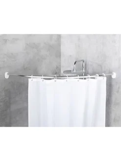 Duschvorhangstange in Silber - Ø 2,5 cm