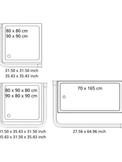 Duschvorhang-Winkelstange in Silber