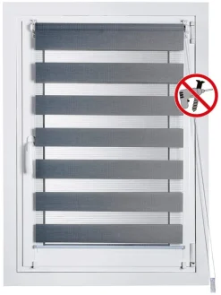 Easyfix-Doppelrollo in Grau