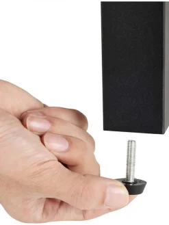 Eckenregal in Braun/ Schwarz - (B)34 x (H)125 x (T)34 cm