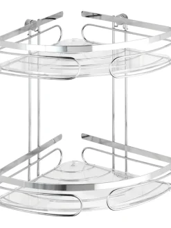 Eckregal in Silber - (B)26,5 x (H)27,5 x (T)19 cm