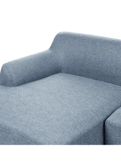 Ecksofa SOSJO in Blau/Braun - (W) 251 x (H) 74 x (L) 132 cm