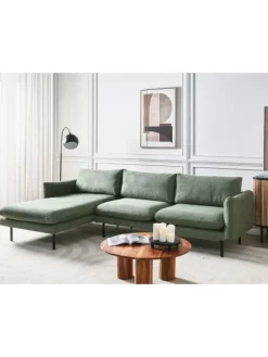 Ecksofa VINTERBRO in Grün/Schwarz - (W) 279 x (H) 86 x (L) 162 cm