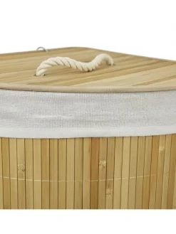 Eckwäschekorb in Natur - (B)36 x (H)60 x (T)36 cm