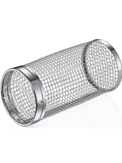 Edelstahl-Grillkorb "Rondo BBQ" - (H)20,5 x Ø 9,5 cm