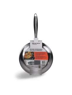 Edelstahlpfanne Bratpfanne | ohne Deckel in Silber