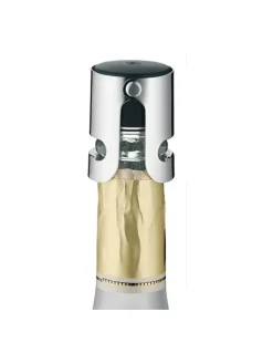 Edelstahl-Sektflaschen-Verschluss ''Clever&More'' - (H)5 x Ø 4 cm