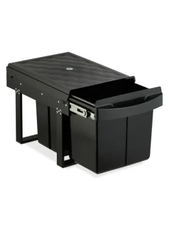 Einbaumülleimer in Schwarz - 1x 15 l + 2x 8 l