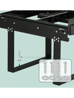 Einbaumülleimer in Schwarz - 1x 15 l + 2x 8 l
