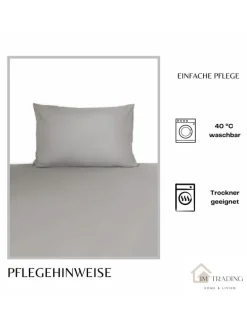 Einfarbige Bettwäsche 100% Baumwolle in Dunkelblau