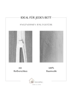 Einfarbige Bettwäsche 100% Baumwolle in Dunkelblau