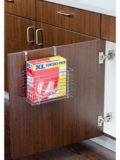 Einhängekorb in Silber - (B)24 x (H)24,5 x (T)15 cm