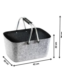 Einkaufskorb FOLDGRAY42 in Grau