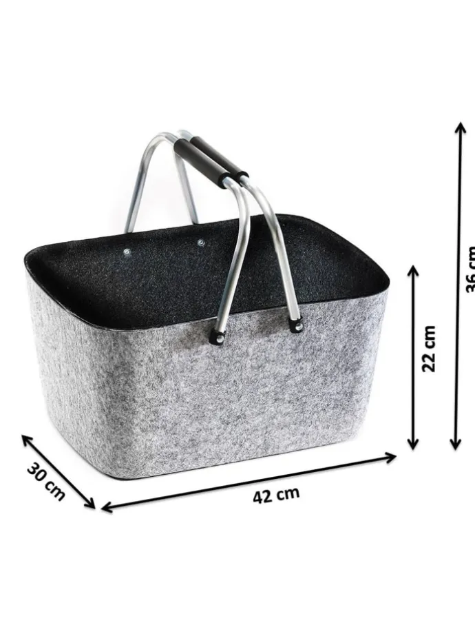 Einkaufskorb FOLDGRAY42 in Grau