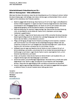 Einkaufstasche PINKFELTBAG in Grau