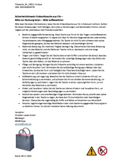 Einkaufstasche PINKFELTSHOP in Grau