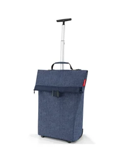 Einkaufstrolley 53 cm in herringbone dark blue