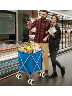 Einkaufstrolley 90 L in Blau