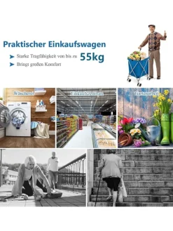 Einkaufstrolley 90 L in Blau