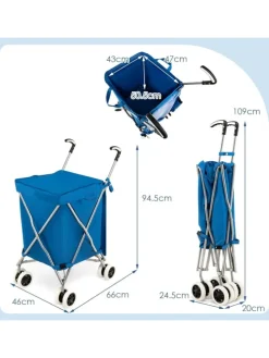 Einkaufstrolley 90 L in Blau