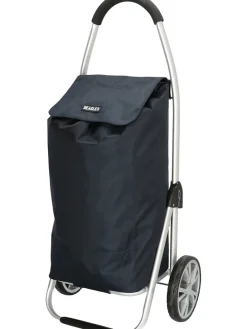 Einkaufstrolley in Dunkelblau - (B)30 x (H)58 x (T)24 cm