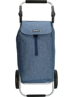 Einkaufstrolley in Dunkelblau - (B)30 x (H)58 x (T)24 cm