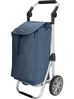 Einkaufstrolley in Dunkelblau - (B)30 x (H)58 x (T)24 cm