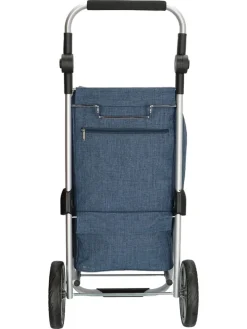 Einkaufstrolley in Dunkelblau - (B)30 x (H)58 x (T)24 cm