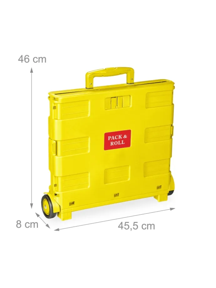 Einkaufstrolley in Gelb