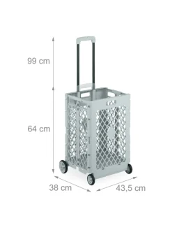 Einkaufstrolley in Grau