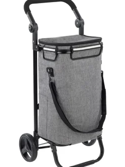 Einkaufstrolley in Grau - (B)45 x (H)95 x (T)28 cm