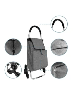 Einkaufstrolley in Grau - 45 l