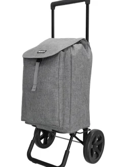 Einkaufstrolley in Grau - (B)43 x (H)100 x (T)40 cm